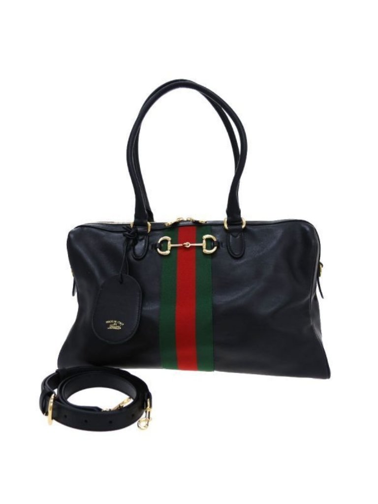 Gucci Horsebit Large Boston Bag